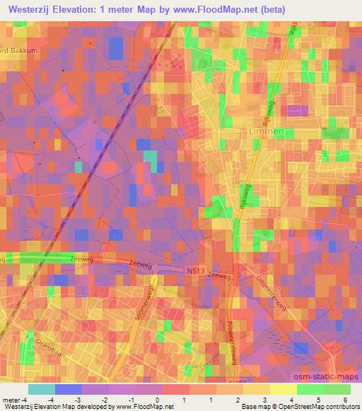 Westerzij,Netherlands Elevation Map