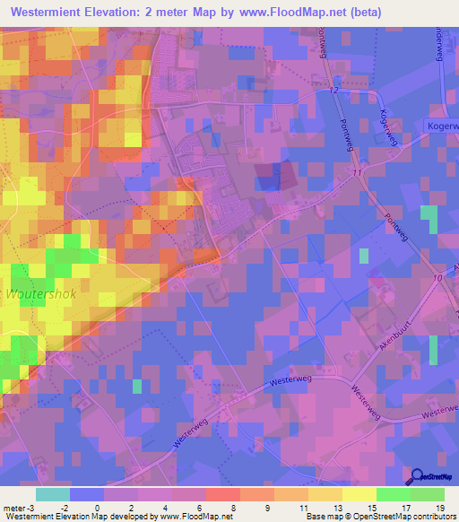 Westermient,Netherlands Elevation Map