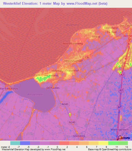 Westerklief,Netherlands Elevation Map