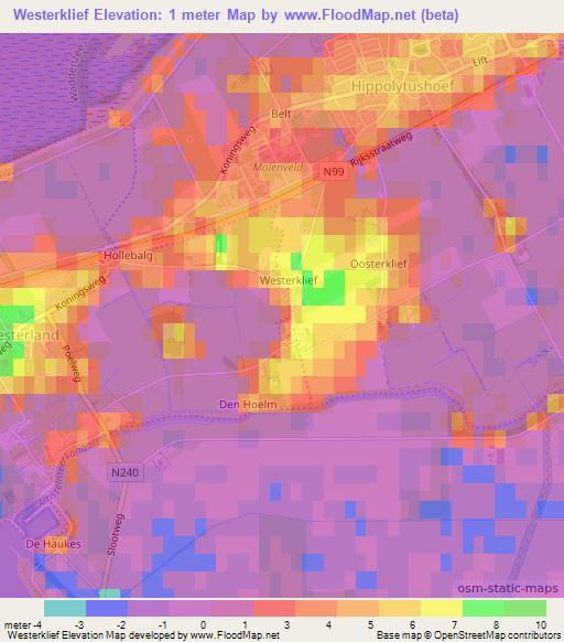 Westerklief,Netherlands Elevation Map