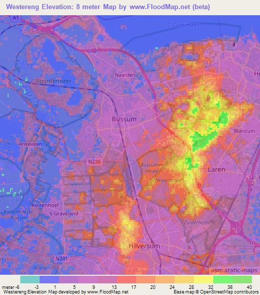 Westereng,Netherlands Elevation Map