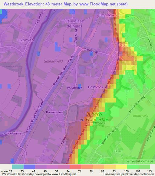 Westbroek,Netherlands Elevation Map