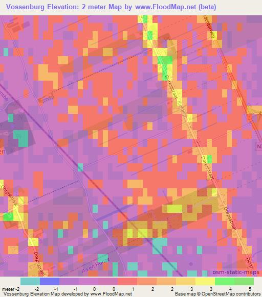 Vossenburg,Netherlands Elevation Map