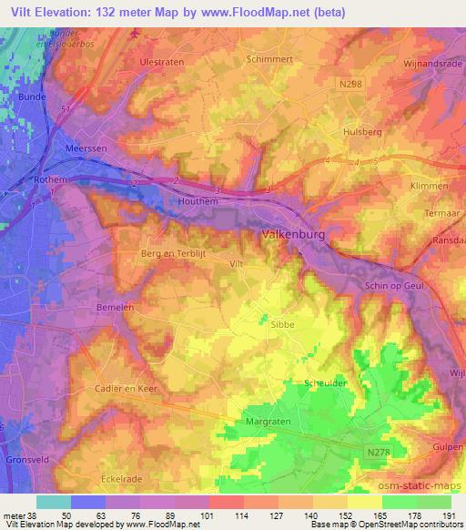 Vilt,Netherlands Elevation Map