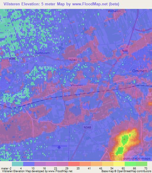 Vilsteren,Netherlands Elevation Map
