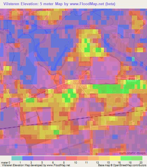 Vilsteren,Netherlands Elevation Map