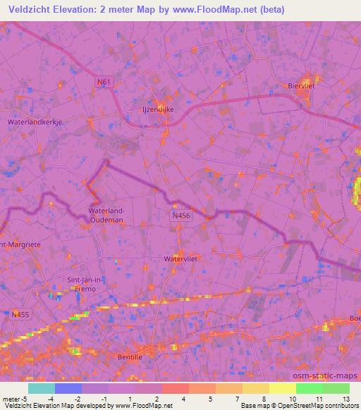 Veldzicht,Netherlands Elevation Map