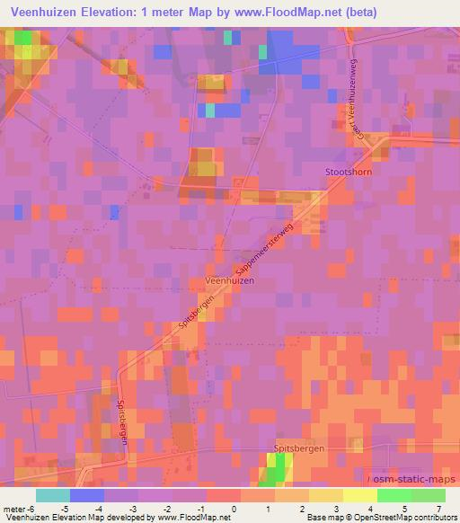 Veenhuizen,Netherlands Elevation Map