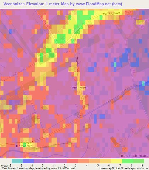 Veenhuizen,Netherlands Elevation Map
