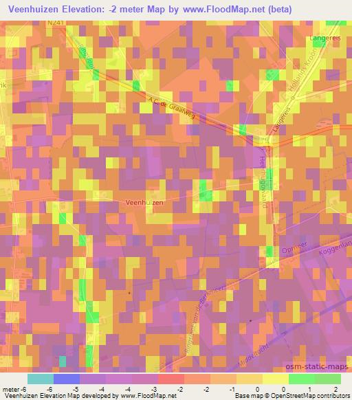 Veenhuizen,Netherlands Elevation Map