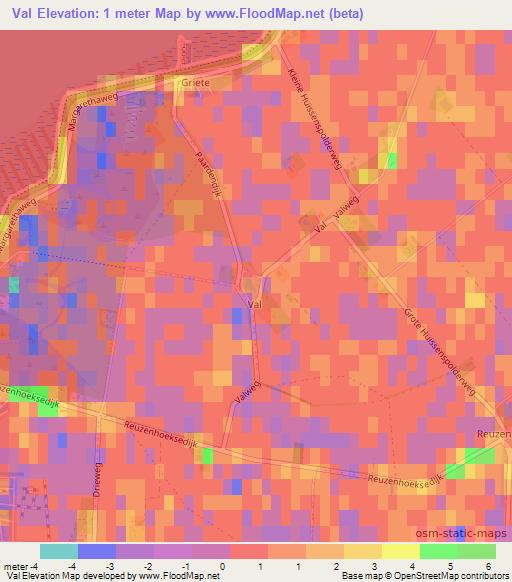 Val,Netherlands Elevation Map