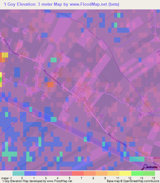 't Goy,Netherlands Elevation Map