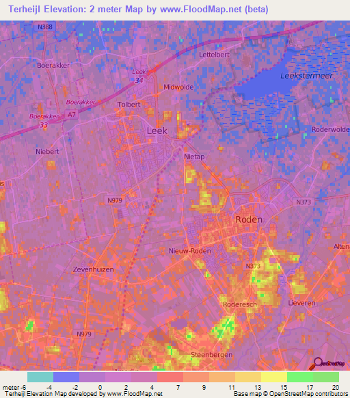 Terheijl,Netherlands Elevation Map