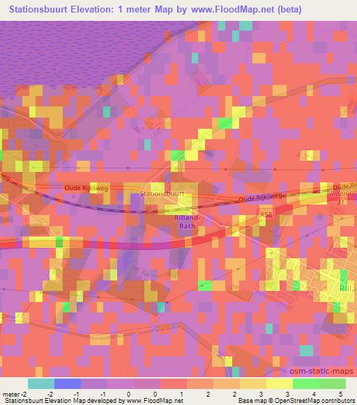 Stationsbuurt,Netherlands Elevation Map