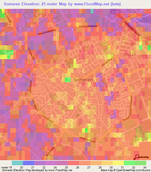 Someren,Netherlands Elevation Map