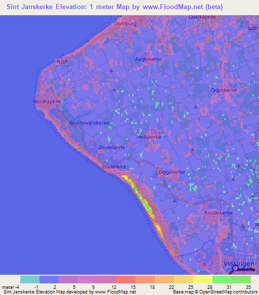 Sint Janskerke,Netherlands Elevation Map