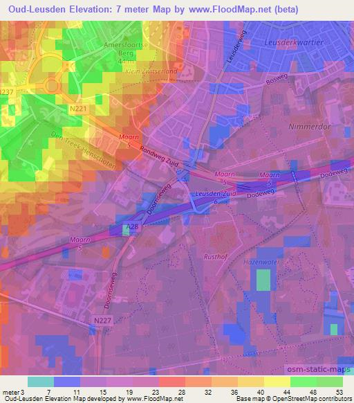 Oud-Leusden,Netherlands Elevation Map