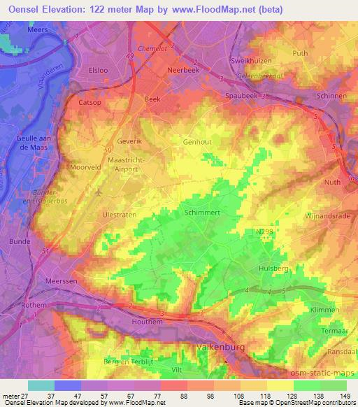 Oensel,Netherlands Elevation Map