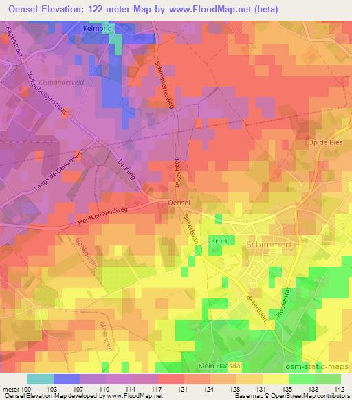 Oensel,Netherlands Elevation Map