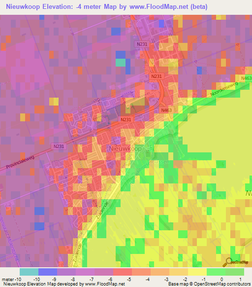 Nieuwkoop,Netherlands Elevation Map