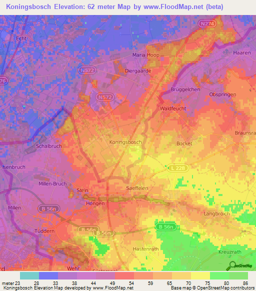 Koningsbosch,Netherlands Elevation Map