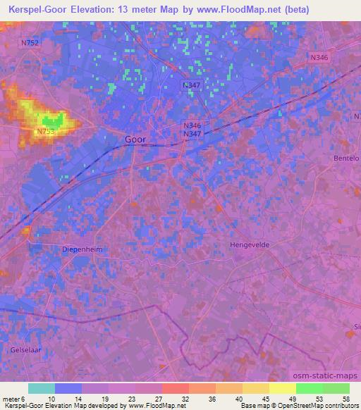 Kerspel-Goor,Netherlands Elevation Map