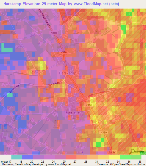 Harskamp,Netherlands Elevation Map