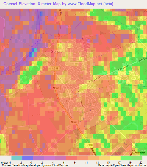 Gorssel,Netherlands Elevation Map
