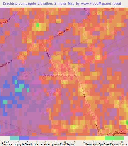 Drachtstercompagnie,Netherlands Elevation Map
