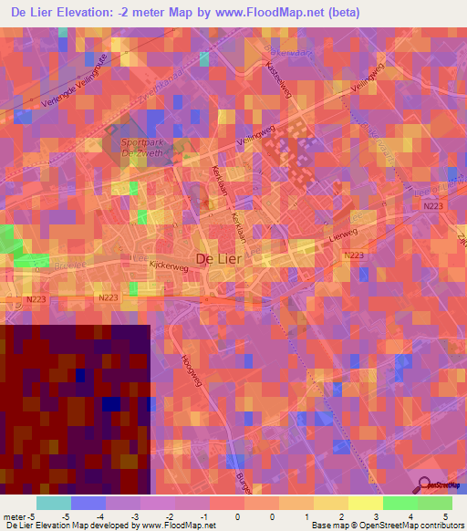 De Lier,Netherlands Elevation Map