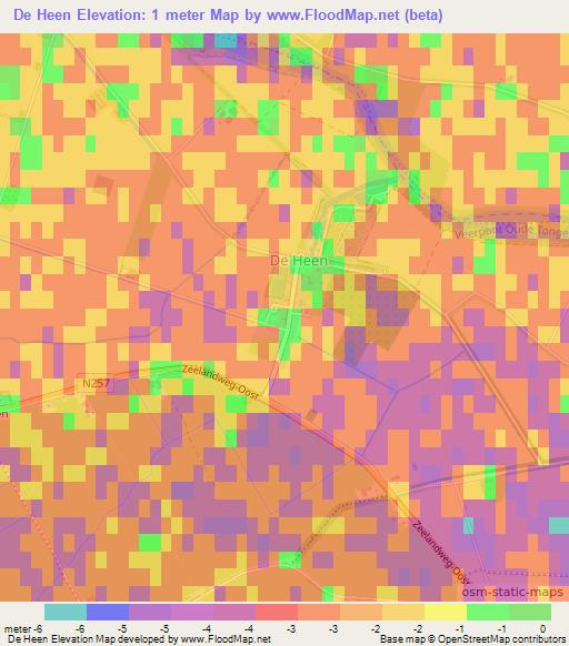 De Heen,Netherlands Elevation Map