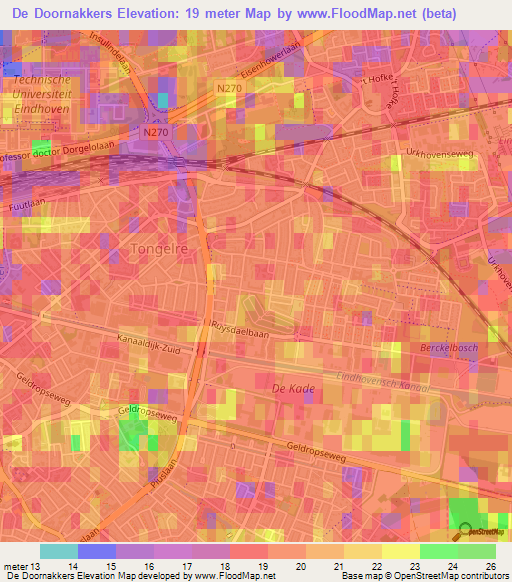 De Doornakkers,Netherlands Elevation Map