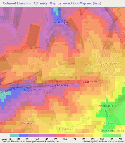 Colmont,Netherlands Elevation Map