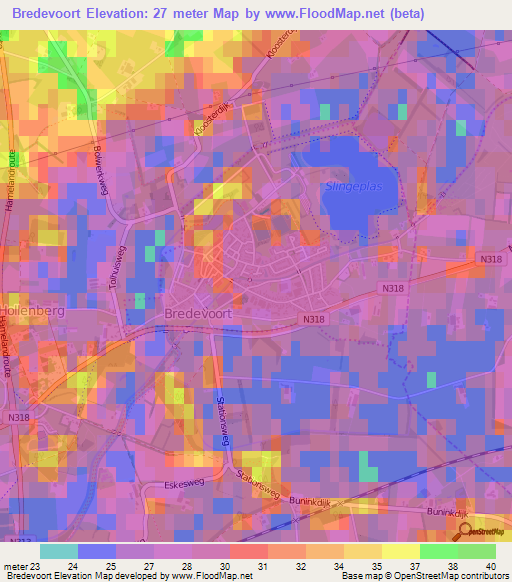 Bredevoort,Netherlands Elevation Map