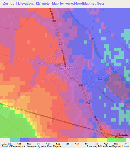Zurndorf,Austria Elevation Map
