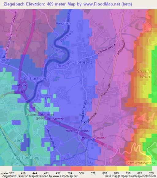 Ziegelbach,Austria Elevation Map
