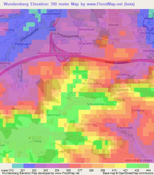Wundersberg,Austria Elevation Map