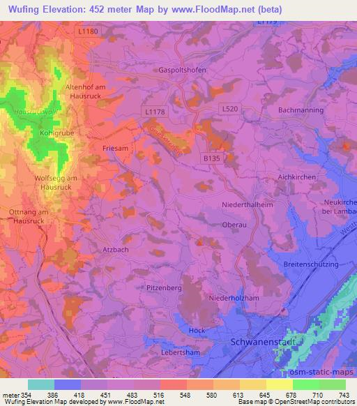 Wufing,Austria Elevation Map