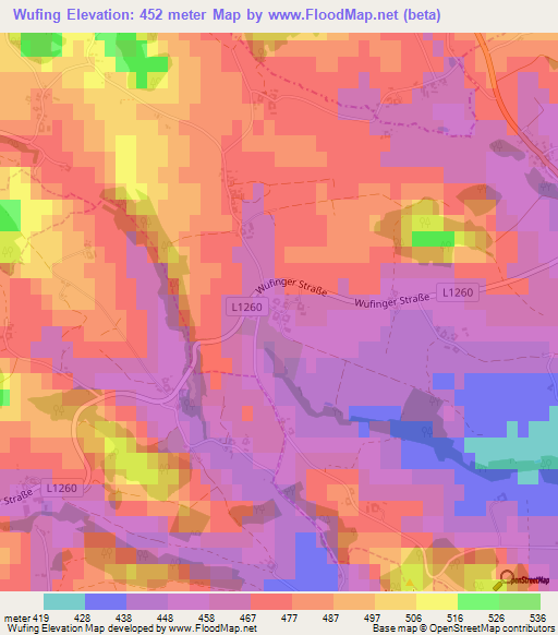 Wufing,Austria Elevation Map