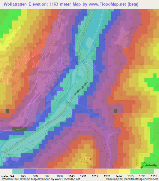 Wollatratten,Austria Elevation Map