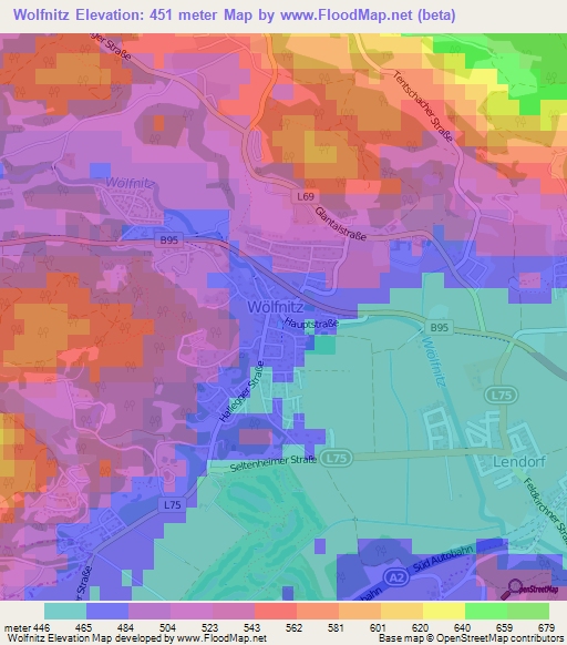 Wolfnitz,Austria Elevation Map