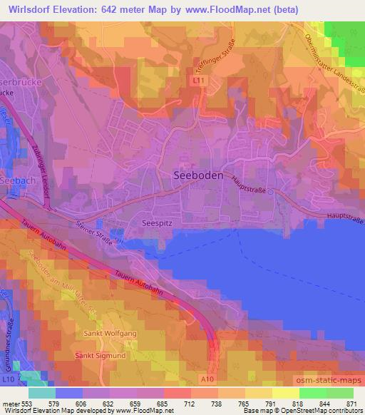 Wirlsdorf,Austria Elevation Map