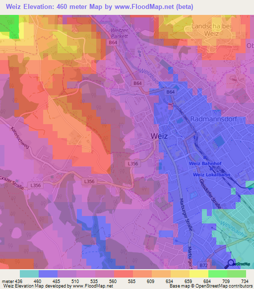 Weiz,Austria Elevation Map