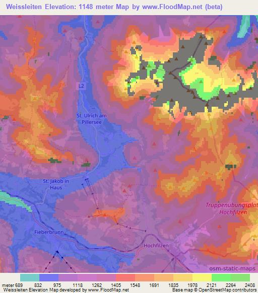 Weissleiten,Austria Elevation Map