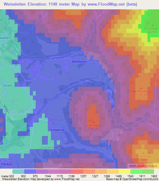 Weissleiten,Austria Elevation Map