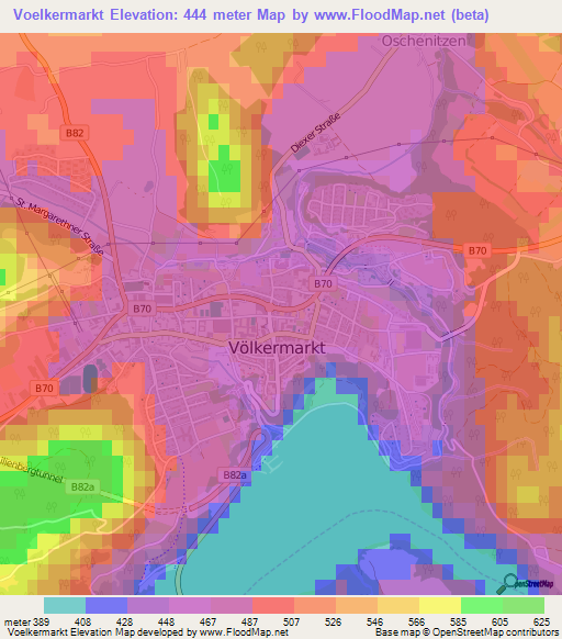 Voelkermarkt,Austria Elevation Map