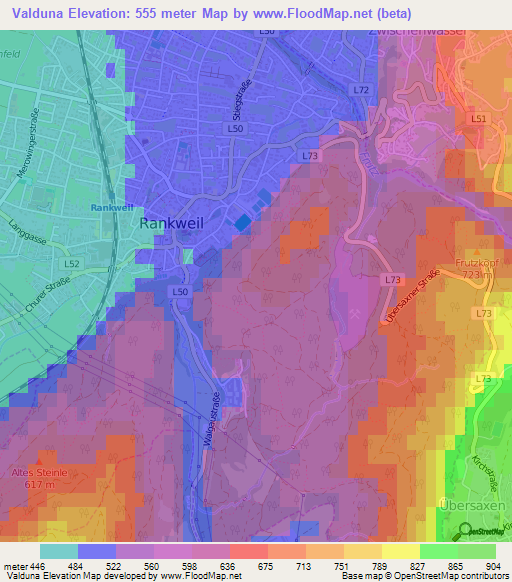 Valduna,Austria Elevation Map