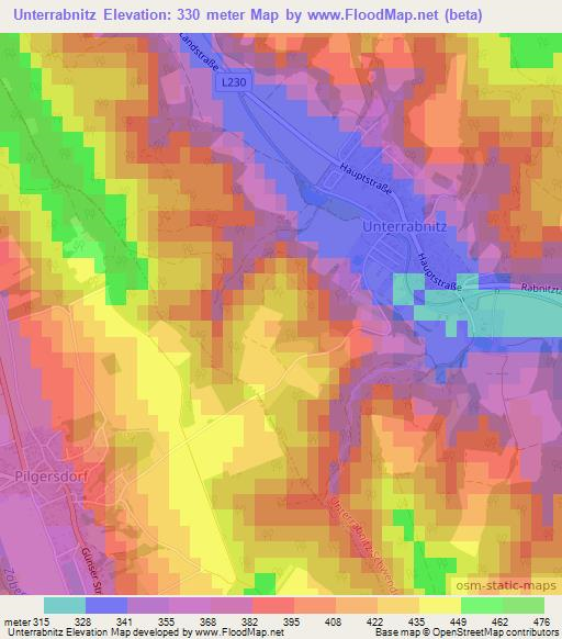 Unterrabnitz,Austria Elevation Map