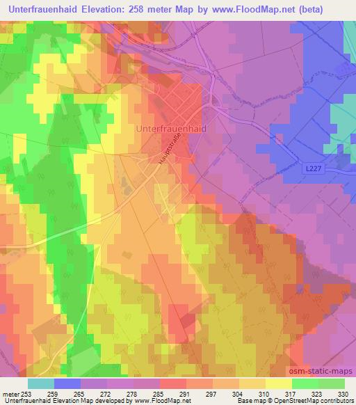 Unterfrauenhaid,Austria Elevation Map
