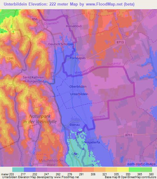 Unterbildein,Austria Elevation Map